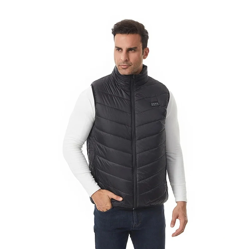 TENGOO 4 Control 27 Zone Heating Vest Men Women Electric Constant Temperature Control Winter Warm Heated Sleeveless Jacket (Not Included The Power Bank) — view 7