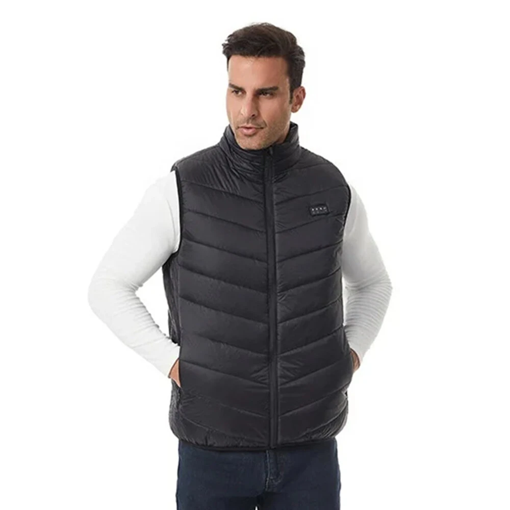 TENGOO 4 Control 27 Zone Heating Vest Men Women Electric Constant Temperature Control Winter Warm Heated Sleeveless Jacket (Not Included The Power Bank) — view 8