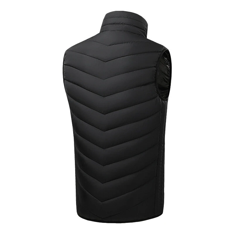 TENGOO 9 Areas Electric Heated Vest for Men Women Washable Outdoors Winter Warm 2-control Heating Clothing — view 7