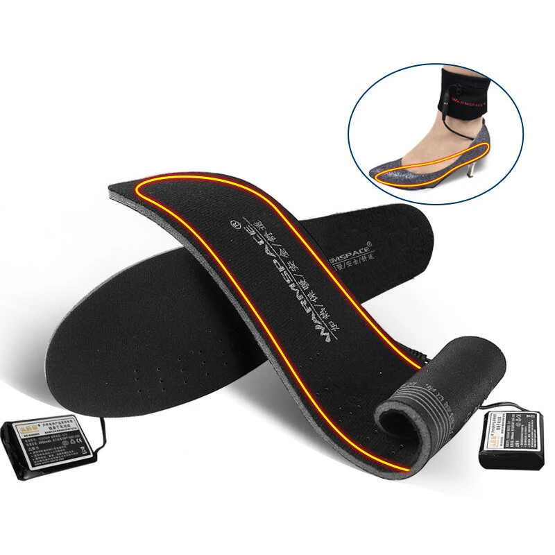 TENGOO Batteries Heated Shoe Insoles Feet Warm Sock Pad Mat Electrically Heating Insoles Washable Warm Thermal Insoles Unisex — view 5
