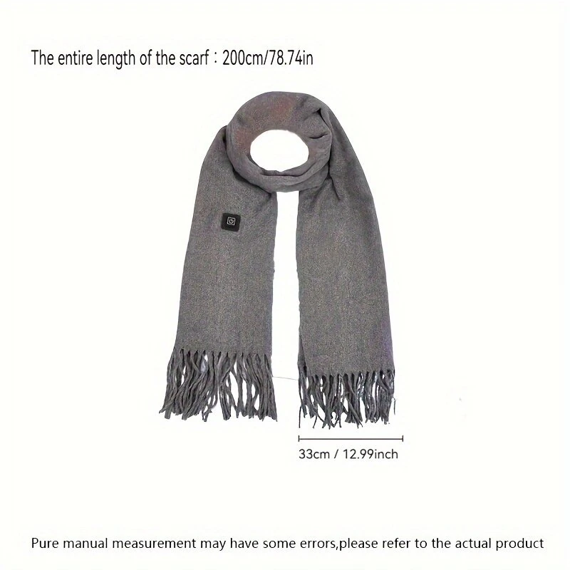 TENGOO Electric Heated Scarf Neck USB Charging Heating Pad 3 Temperature Adjustable Heating Neck Wrap Washable 3s Fast Heating for Men Women — view 11