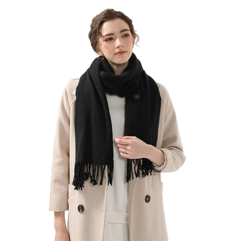 TENGOO Electric Heated Scarf Neck USB Charging Heating Pad 3 Temperature Adjustable Heating Neck Wrap Washable 3s Fast Heating for Men Women — view 7
