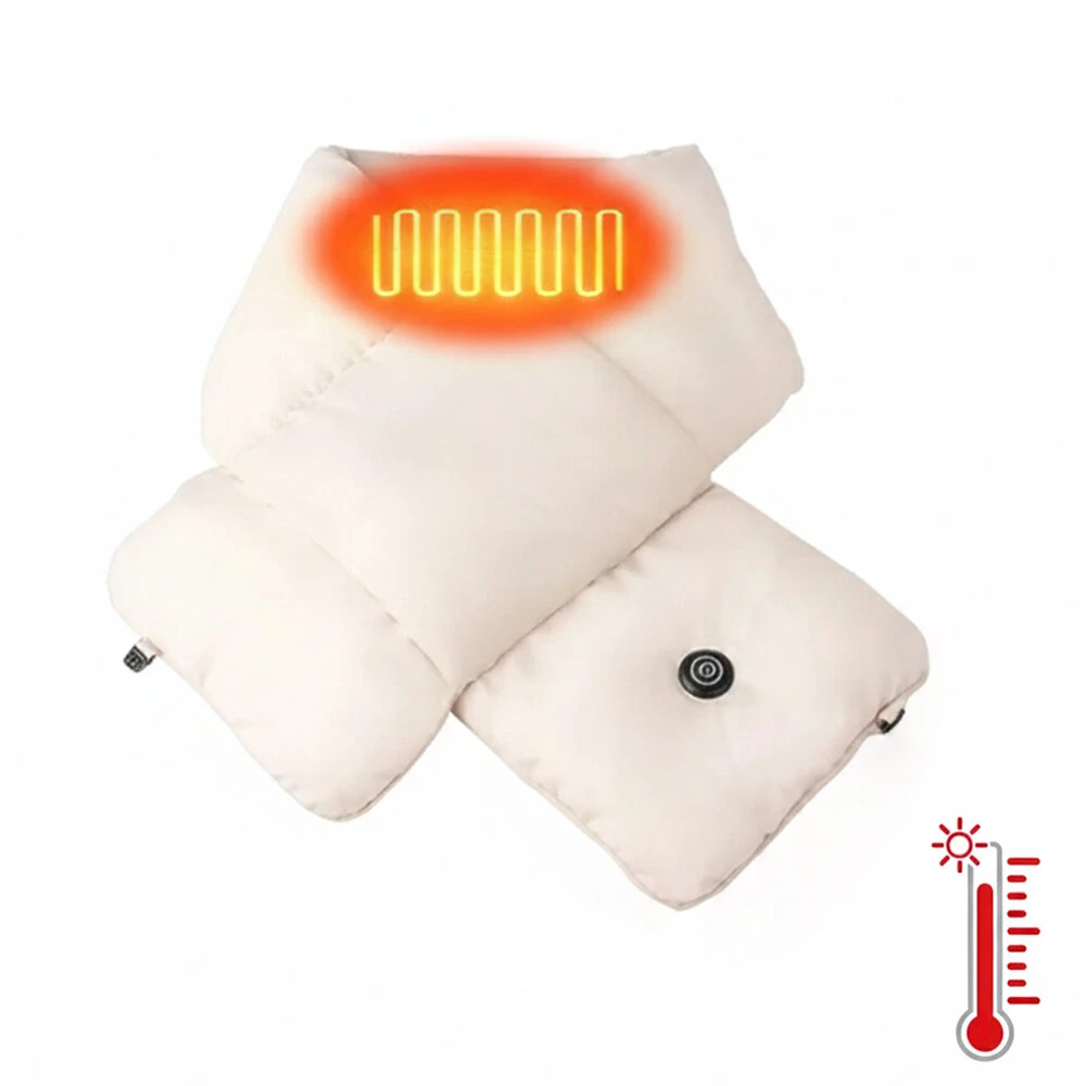 TENGOO Electric Heated Scarf USB Powered 3 Heat Settings Winter Warm Neck Wrap Polyester Fiber Thermal Comfortable Neck Scarf