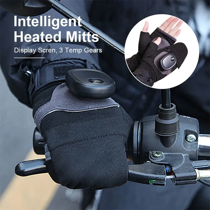 TENGOO Electric Heating Gloves USB Rechargeable 3 Speed Temperature Warm Waterproof Winter Outdoor Travel Gloves — view 3