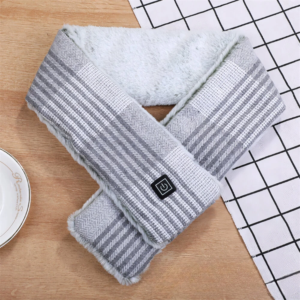 TENGOO Electric Heating Scarf USB Powered Fast Heating Adjustable Temperature Washable Soft Fabric Warm Neck Wrap Comfortable Winter Warmer Thermal Scarf — view 5