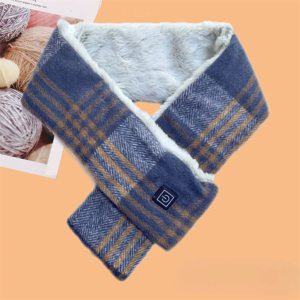 TENGOO Electric Heating Scarf USB Powered Fast Heating Adjustable Temperature Washable Soft Fabric Warm Neck Wrap Comfortable Winter Warmer Thermal Scarf — view 6