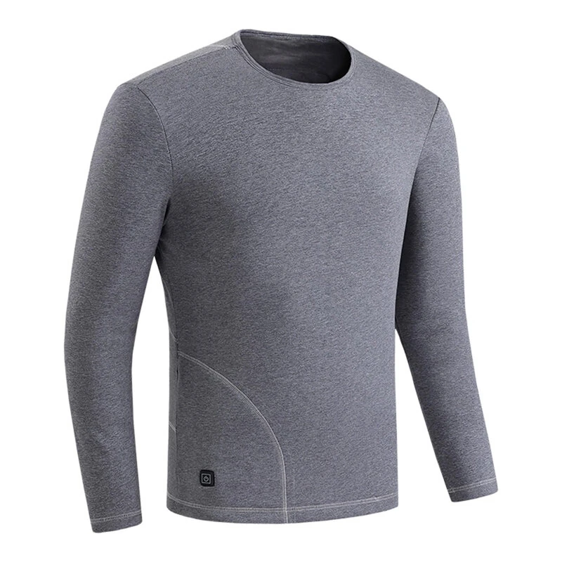 TENGOO HD-02G Electric Heated Top Pant Set Fleece 3 Zones Heating Lined Thermal Long Sleeves Trousers Men USB Chargeable Heated Suit — view 6
