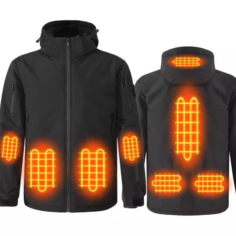 TENGOO HJ-08A Smart Heated Jacket 8 Heating Zones USB Heating Cotton-Padded Vest 100% Polyester Electric Heating Clothes for Outdoor Work and Activities