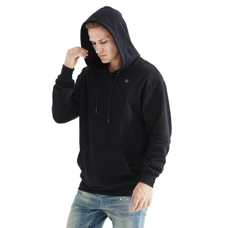 TENGOO HS05B Smart Heated Sweatshirt 5 Heating Areas Quick Heating USB Rechargeable Washable Safety Fashion Oversize Jacket for Winter Outdoors Keep Warm — view 7