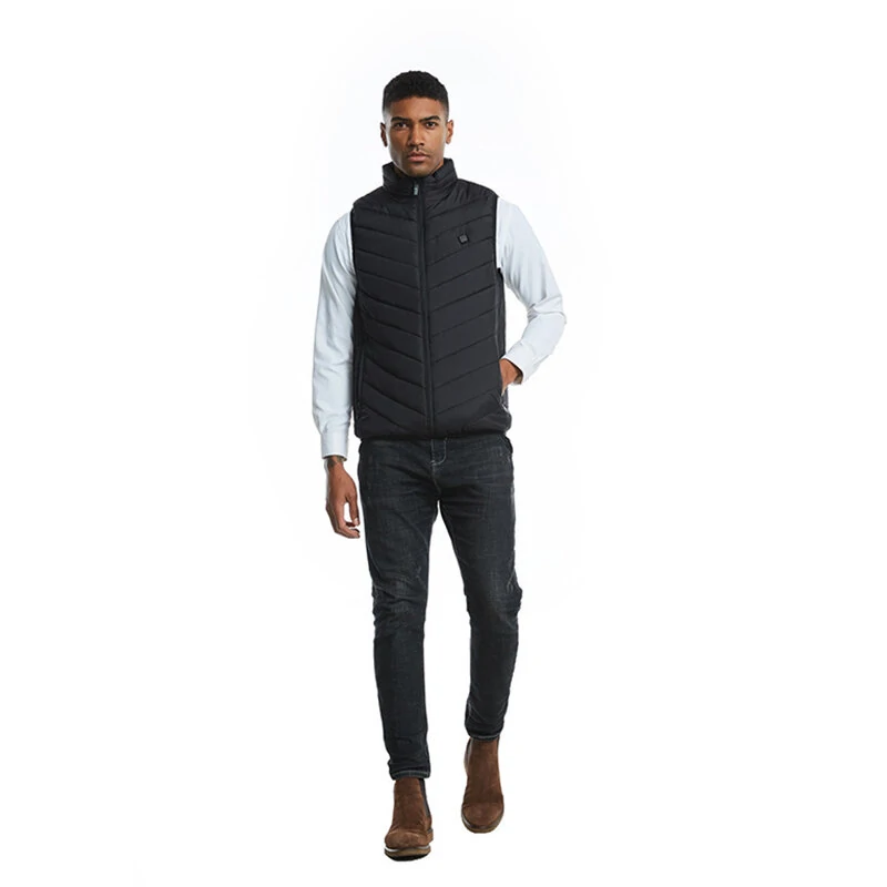 TENGOO HV-02 Unisex 2 Places Heating Vest 3-Gears Heated Jackets USB Electric Thermal Clothing Winter Warm Vest Outdoor Heat Coat Clothing — view 6