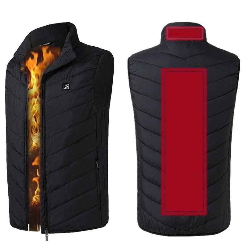 TENGOO HV-02 Unisex 2 Zone Heating Vest 3-Gears Heated Jackets USB Electric Thermal Clothing Winter Warm Vest Outdoor Heat Coat Clothing — view 2