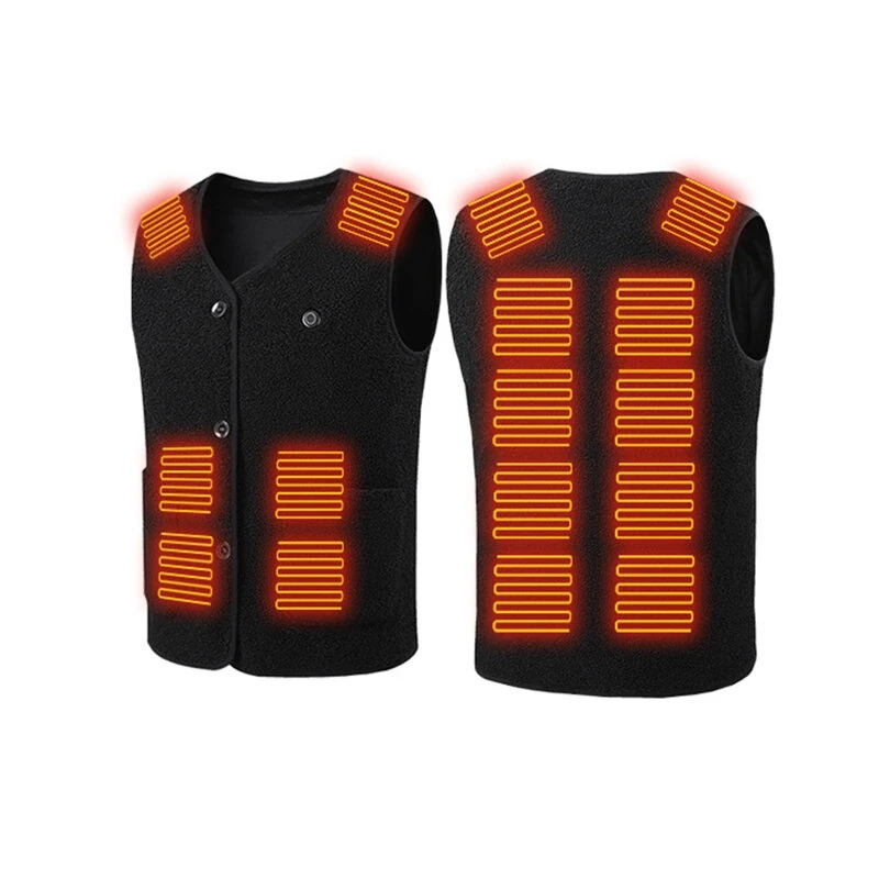 TENGOO HV-16T Heating Vest 16 Heating Areas Teddy Fleece Wram Comfortable Vest Self Heating Vest Usb Electric Thermal Vest Jacket — view 2