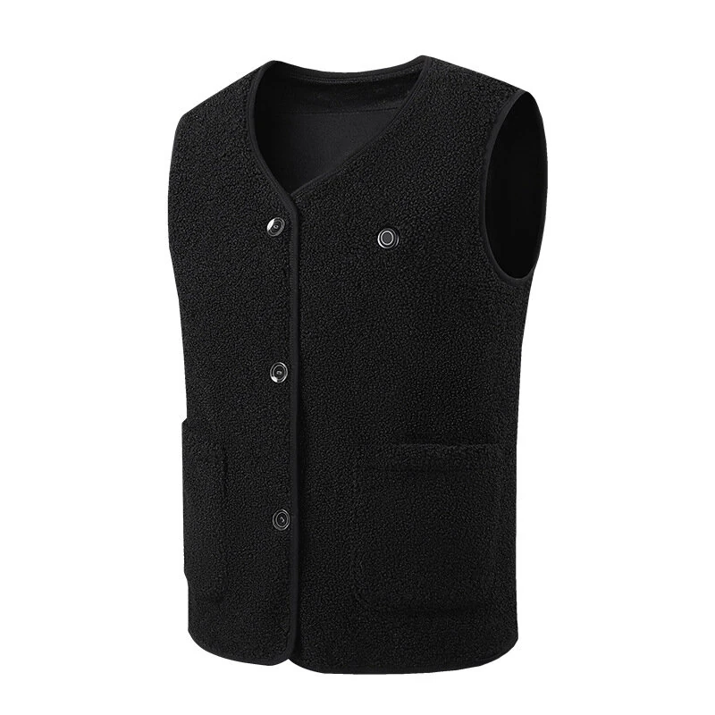 TENGOO HV-16T Heating Vest 16 Heating Areas Teddy Fleece Wram Comfortable Vest Self Heating Vest Usb Electric Thermal Vest Jacket — view 3