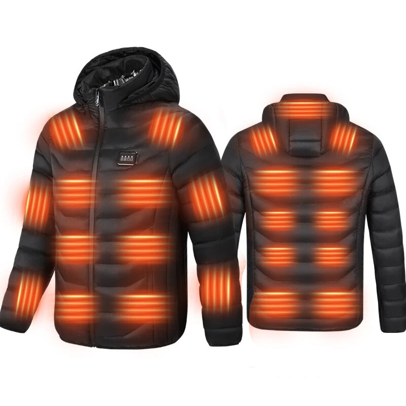 TENGOO HZ-23 23 Zones Heated Jacket - Four-control, USB Charging, Smart Thermal Warm Jacket Uniex Heated Hooded Coat Outdoor Sportswear — view 2