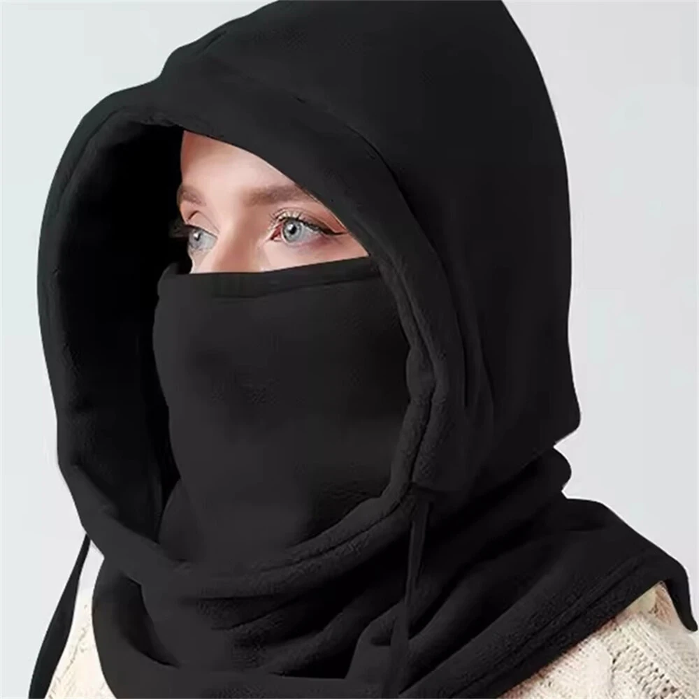 TENGOO Outdoor Cycling Protective Gear Hats Keep Warm Winter Racing Hooded Hat Thermal Neck Warmer Windproof Fleece Balaclava Skiing Face Mask — view 2