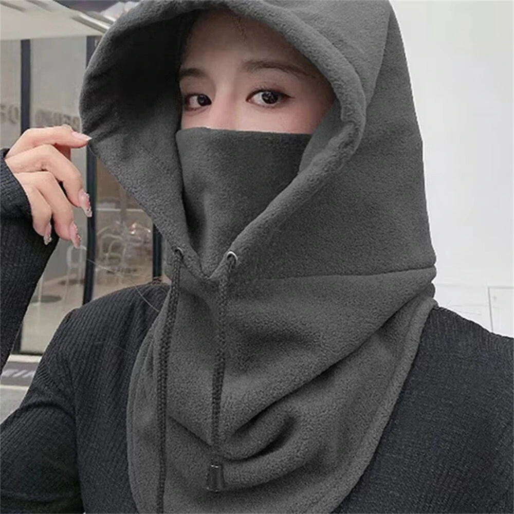 TENGOO Outdoor Cycling Protective Gear Hats Keep Warm Winter Racing Hooded Hat Thermal Neck Warmer Windproof Fleece Balaclava Skiing Face Mask — view 4