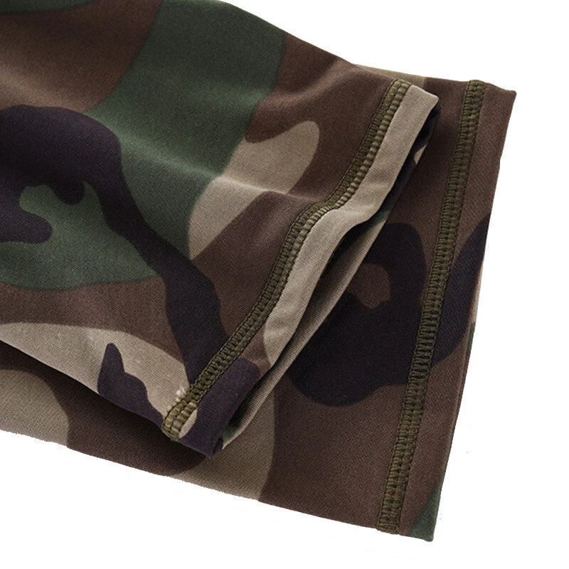 TENGOO Outdoor Sports Mens Camouflage Underwear Set Camo Training Long Sleeve Tops + Pants Suit Fitness Camping Hiking Hunting Underwear Clothes for Men — view 9
