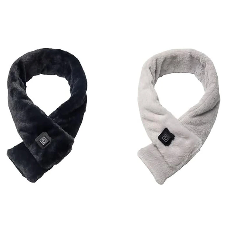 TENGOO Outdoor Warm Electric Heating Scarf Intelligent Heating Scarf 3 Gear Heating USB Heated Scarf Thermal Shawl Neck Brace Neck Protection Cold Invisible Zipper — view 4