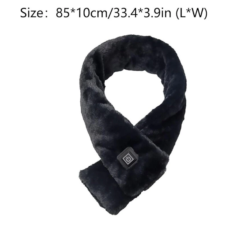TENGOO Outdoor Warm Electric Heating Scarf Intelligent Heating Scarf 3 Gear Heating USB Heated Scarf Thermal Shawl Neck Brace Neck Protection Cold Invisible Zipper — view 5