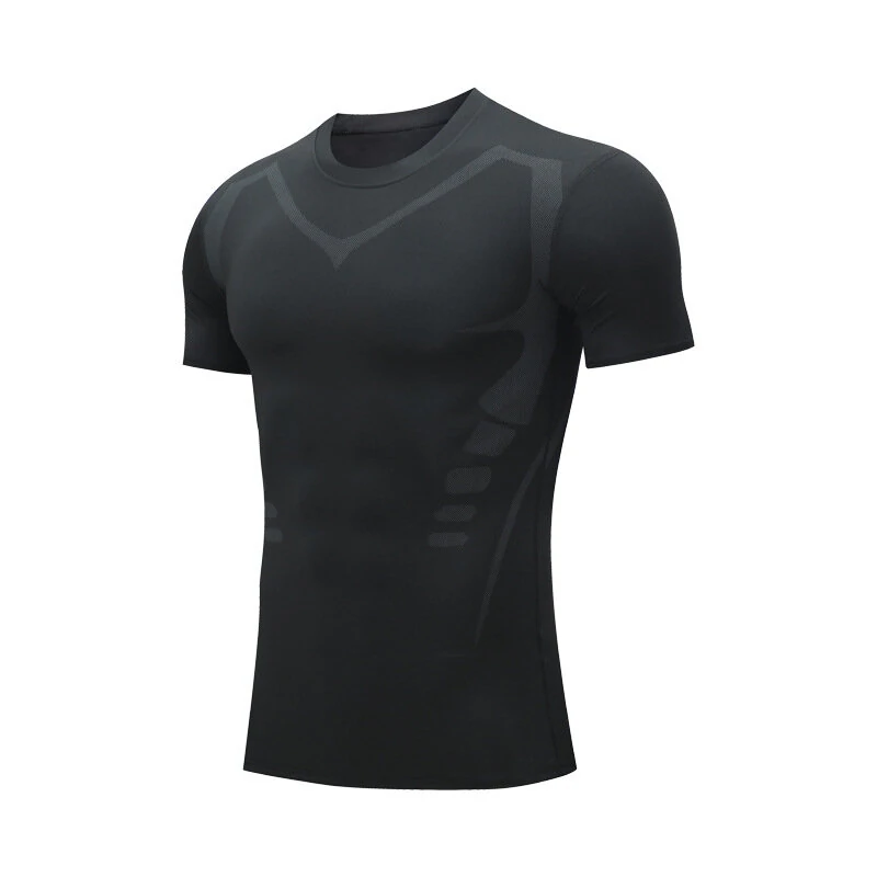 TENGOO Tight Sports Shirt Shaping Shirts Quick Drying Polyester Multifunctional Comfortable T-Shirts for Running Hiking Fashing Body Building Workout — view 8