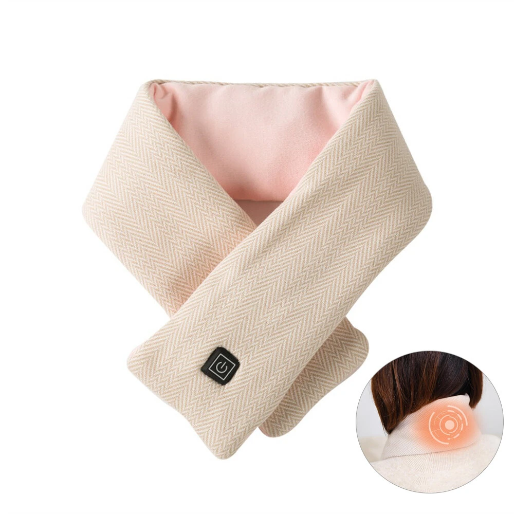 TENGOO USB Charging Heated Scarf 3 Settings Temperature Levels Soft Comfy Fabric Thermal Electric Heating Neck Wrap