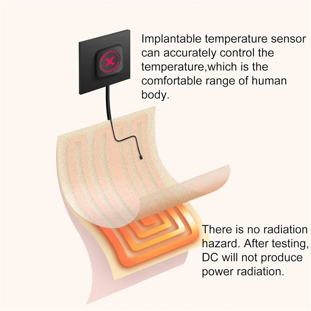 TENGOO USB Charging Heated Scarf 3 Settings Temperature Levels Soft Comfy Fabric Thermal Electric Heating Neck Wrap — view 4
