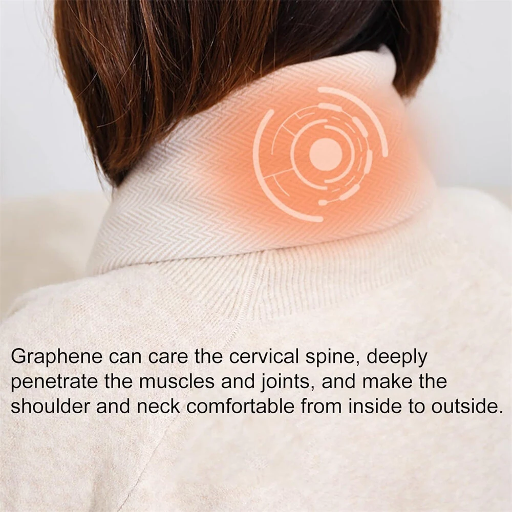 TENGOO USB Charging Heated Scarf 3 Settings Temperature Levels Soft Comfy Fabric Thermal Electric Heating Neck Wrap — view 5