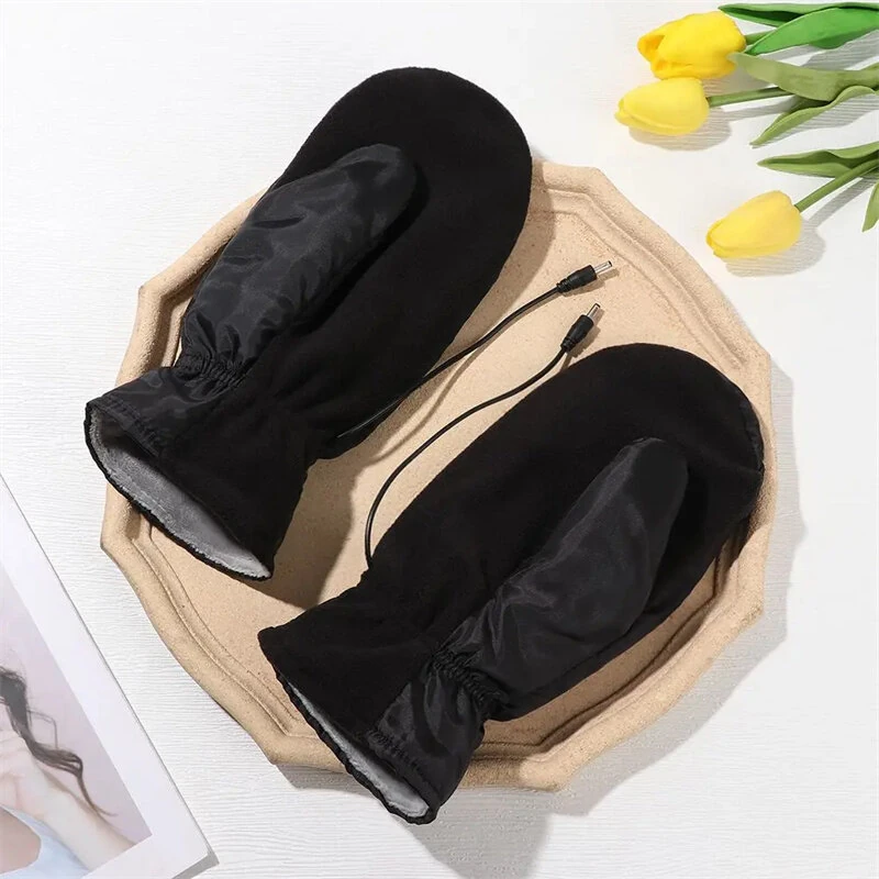TENGOO USB Electric Heated Mittens Gloves 3 Heating Temperature Adjustable Outdoor Sport Winter Heating Warm Gloves — view 4