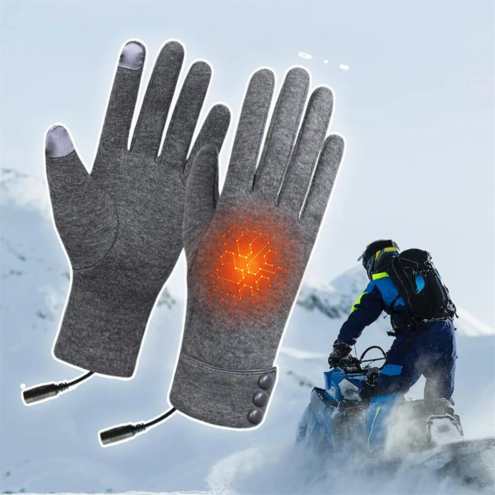 TENGOO USB Heated Gloves 3-Level Adjustable Temperature Thermal Windproof Touchscreen Cycling Winter Gloves for Outdoor Snowboarding Camping Fishing — view 11