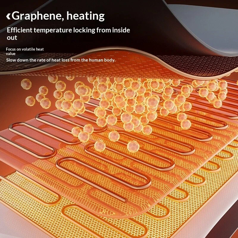 TENGOO USB Heated Scarf Graphene Heating Element Smart Winter Scarf Adjustable Temperature Lightweight Portable Warm Down Fabric — view 4