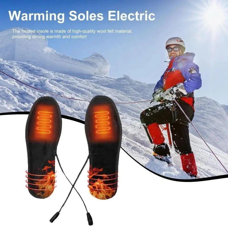 TENGOO USB Rechargeable Heated Insoles Waterproof Winter Warm Shoe Insoles for Motorcycle Cycling Skiing Hiking Supplies — view 2