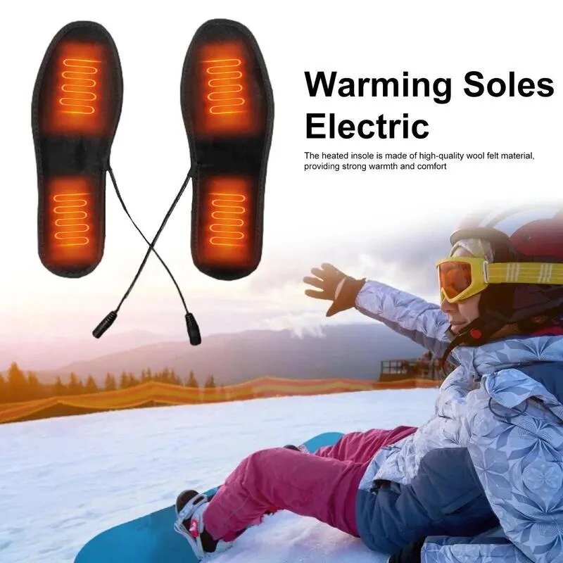 TENGOO USB Rechargeable Heated Insoles Waterproof Winter Warm Shoe Insoles for Motorcycle Cycling Skiing Hiking Supplies — view 3