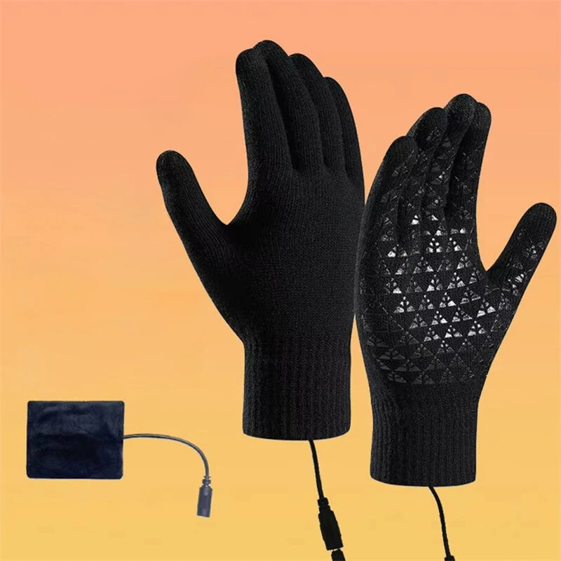 TENGOO Winter Electric Heated Gloves USB Rechargeable Electric Heated Gloves Warm Gloves for Men Women Motorcycle Snowboard Cycling Unisex Hand Warmer Driving — view 2