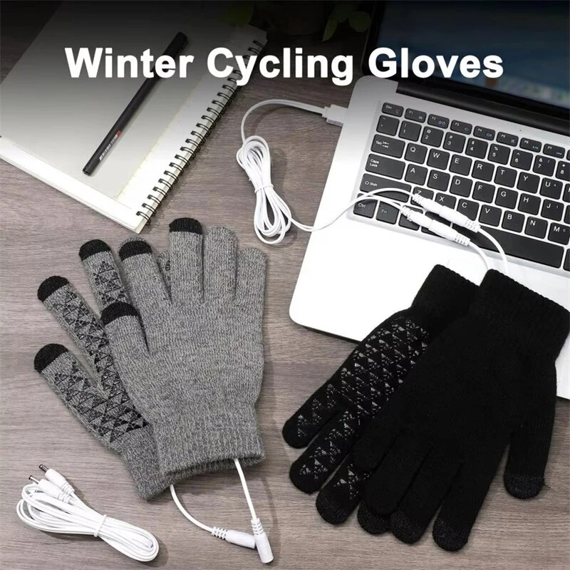 TENGOO Winter Electric Heated Gloves USB Rechargeable Electric Heated Gloves Warm Gloves for Men Women Motorcycle Snowboard Cycling Unisex Hand Warmer Driving — view 4