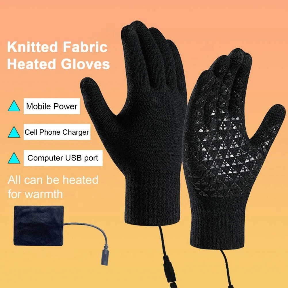 TENGOO Winter Electric Heated Gloves USB Rechargeable Electric Heated Gloves Warm Gloves for Men Women Motorcycle Snowboard Cycling Unisex Hand Warmer Driving — view 8