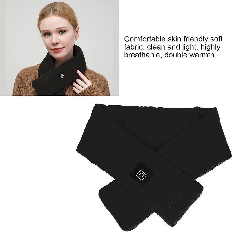 TENGOO Winter Heated Scarf 3 Levels Adjustable Temperature USB Charging Neck Warmer Intelligent Electric Heated Neck Wrap — view 6