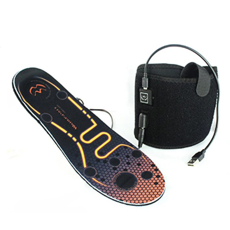 TENGOO Winter USB Rechargeable Heated Insoles 3 Levels Feet Warm Shoe Pad Thermal Electric Foot Warmer Heating Feet Outdoor Sports — view 2