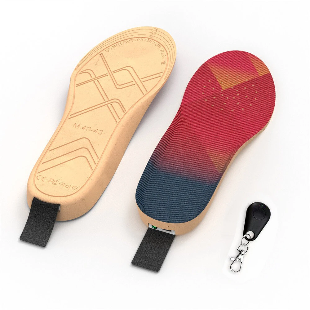 TENGOO Wireless Remote Control Heated Insoles Type-C Charging 3 Heat Levels Winter Inner Soles for Motorcycle Cycling Skiing Hiking Supplies — view 3