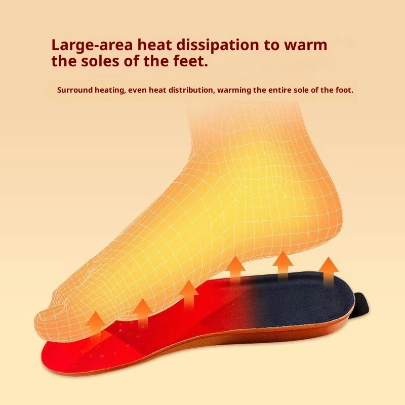 TENGOO Wireless Remote Control Heated Insoles Type-C Charging 3 Heat Levels Winter Inner Soles for Motorcycle Cycling Skiing Hiking Supplies — view 5