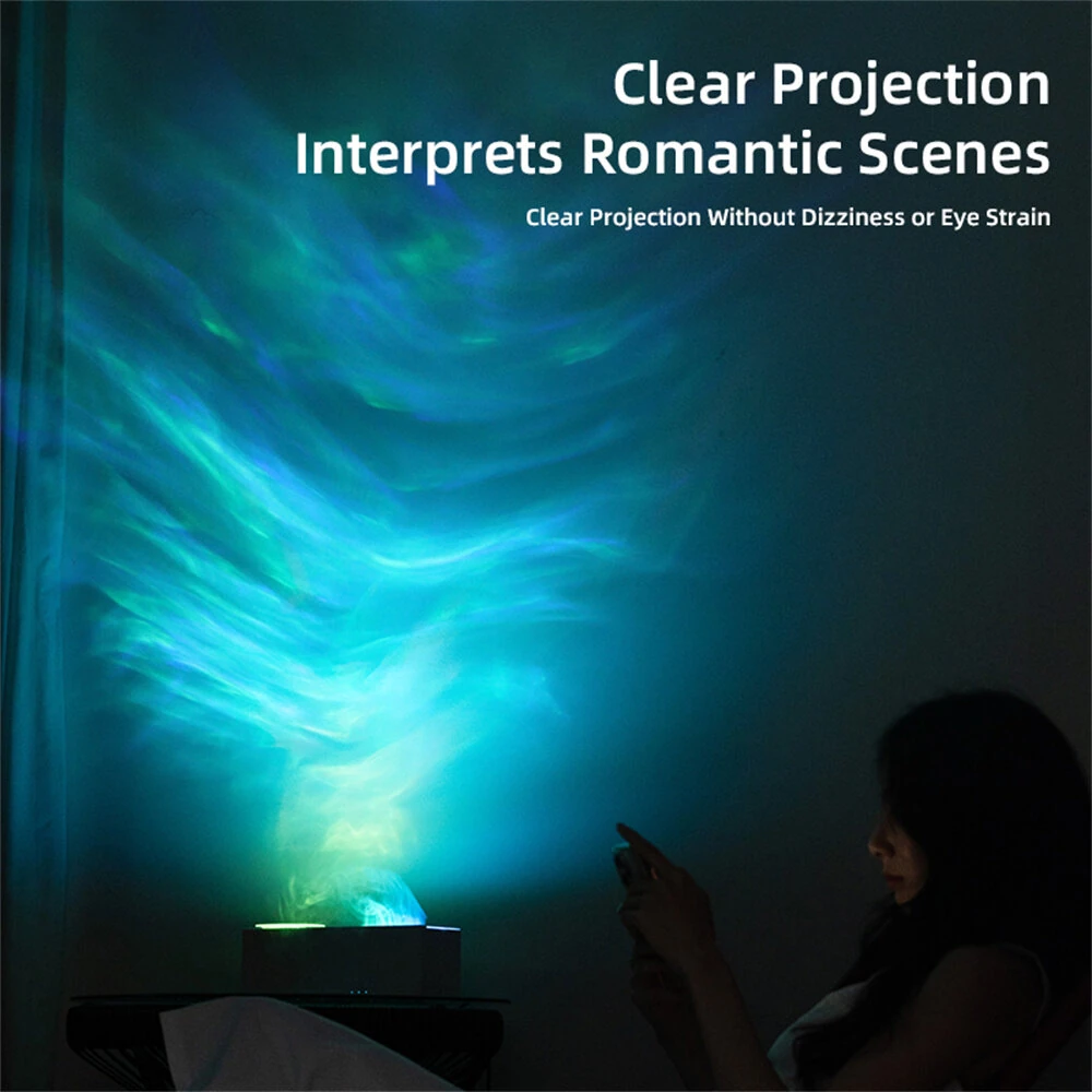 Tevorex 7-Color Flame Effect Diffuser with 360° Rotating Projection, Remote Control Plug-In Air Humidifier for Home & Office — view 8