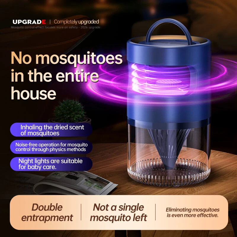 Tevorex Electric Mosquito Killing Lamp USB Rechargeable 360° Strong Suction Silent Operation Portable Fly Trap Bug Zapper for Indoor Outdoor — view 2