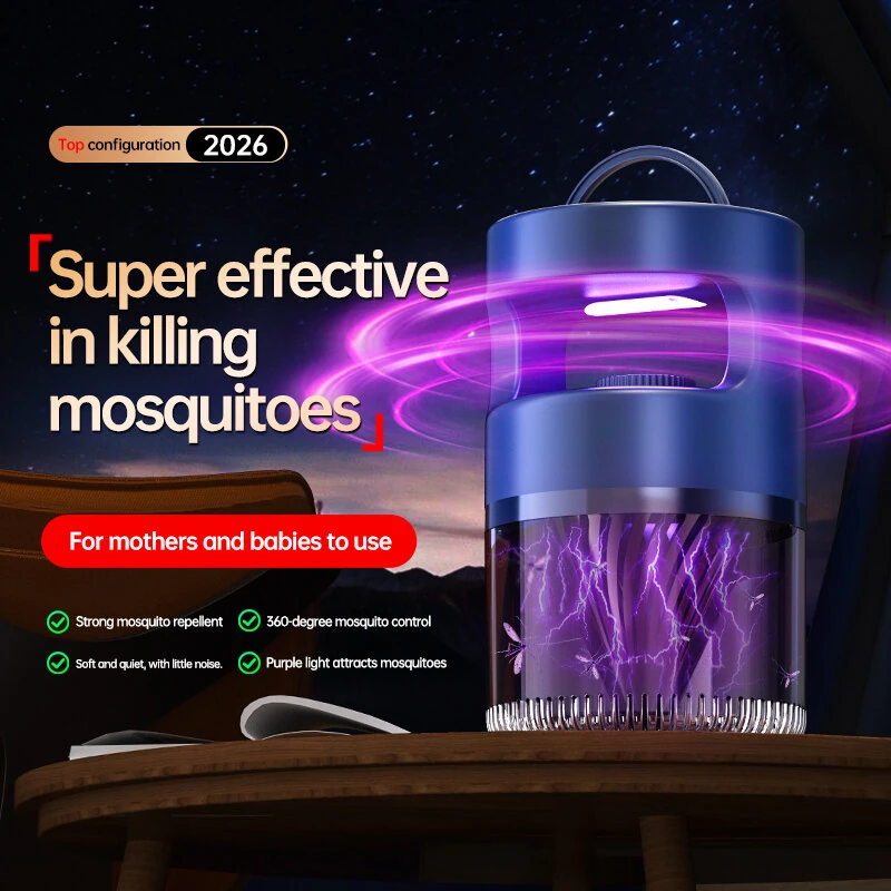 Tevorex Electric Mosquito Killing Lamp USB Rechargeable 360° Strong Suction Silent Operation Portable Fly Trap Bug Zapper for Indoor Outdoor — view 3