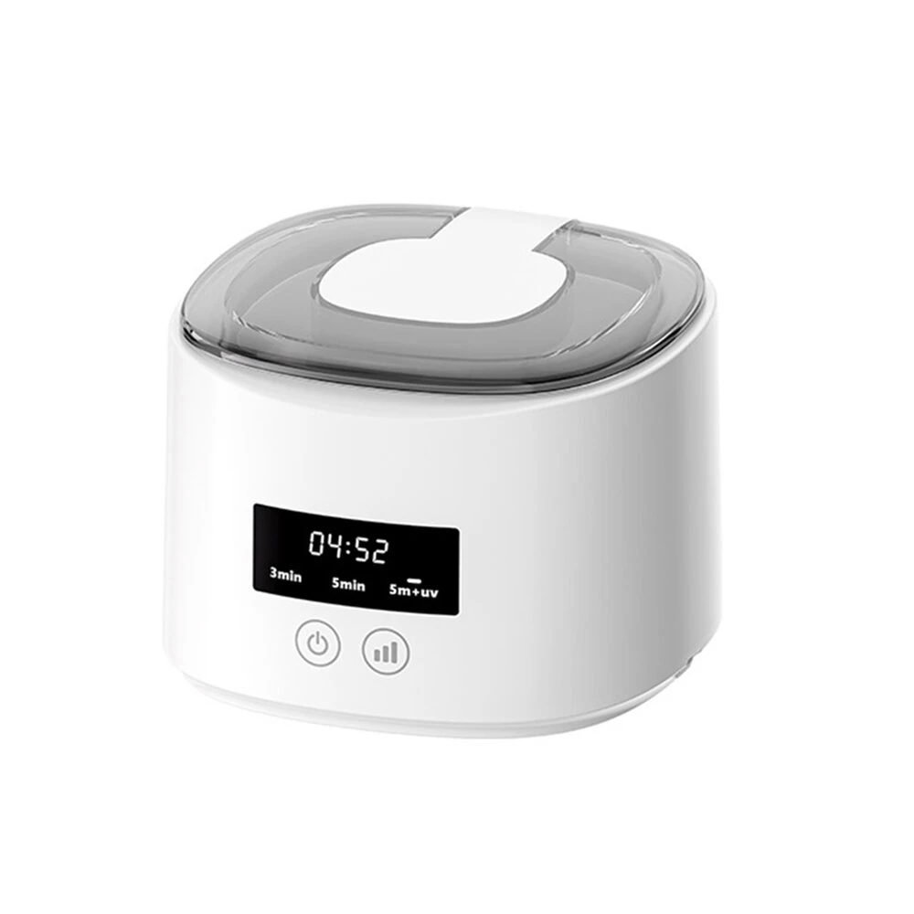 Tevorex Household Jewelry Cleaner with Touch Screen 50KHz 3 Cleaning Modes Ultrasonic Cleaner for Dentures Glasses Watches — view 3