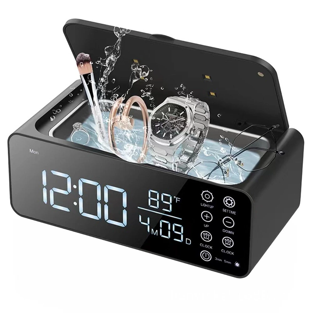 Tevorex Multi-Function Ultrasonic Jewelry Cleaner with 48KHz High-Frequency Vibration, Smart Touch Control, and Stainless Steel Tank Cleaning for Glasses, Watches & Accessories