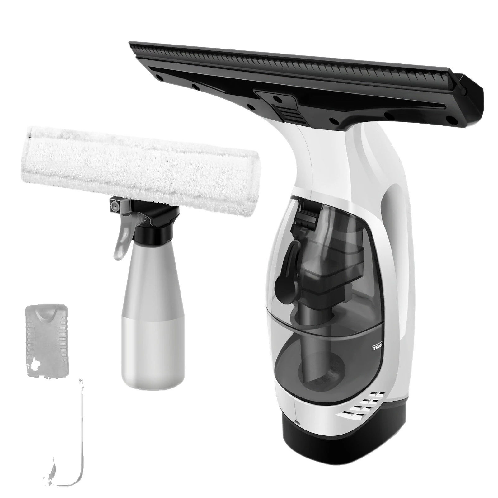 Tevorex Multifunctional Electric Cordless Window Cleaner Machine White Cordless Rechargeable Automatic Portable Glass Cleaner Tools