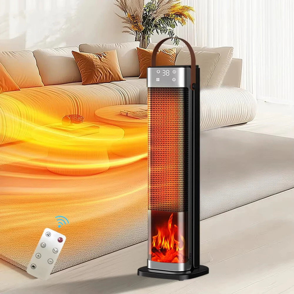 Tevorex Portable Flame Space Heater 2000W Electric Heater with Remote Control 12H Timer PTC Ceramic Heating Safety Heat for Home Bedroom — view 8