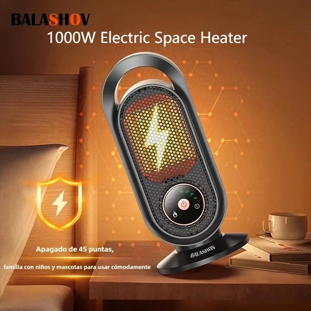 Tevorex PTC Fast Heating Desktop Heater 1500W Touch Control Energy-Saving Space Heater for Home & Office — view 3