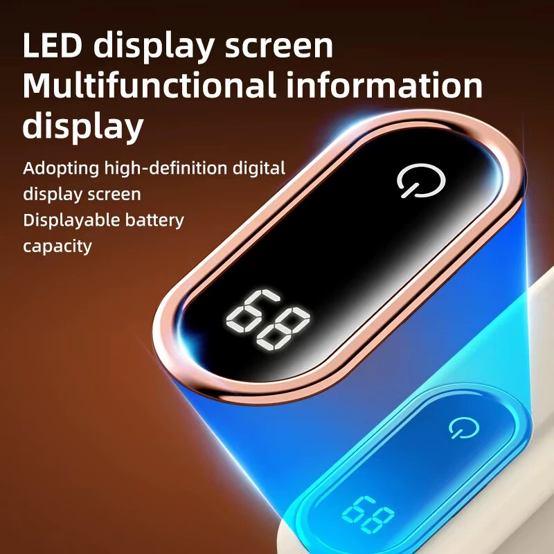 Tevorex USB Rechargeable Double-headed Electric Lint Remover 12-Blades Dual Core Digital LED Display Fabric Shaver Sweater Defuzzer for Home Dorm — view 7