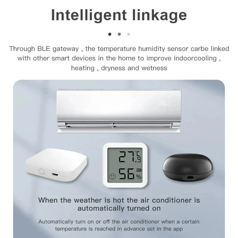 TH05 Tuya bluetooth Temperature Humidity Sensor with LCD Screen Smart Linkage Thermometer Hygrometer APP Remote Control — view 4