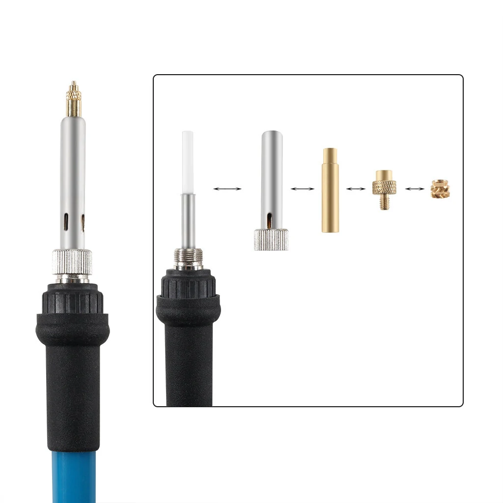 Threaded Knurled Heating Head for 3D Printer Insertnut Implant Connector Insert Nut Hot Melt Tool 3D Printer Soldering — view 5